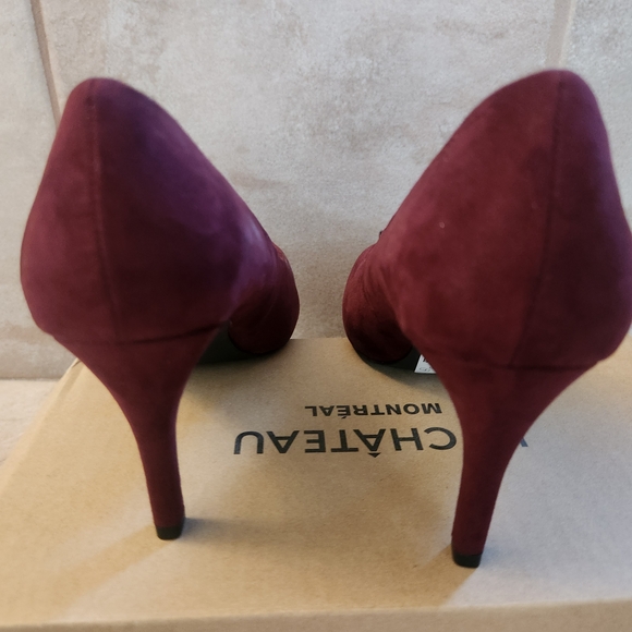 NWT Burgandy Heels with Jewel Accents. SIZE 9 - Picture 3 of 5